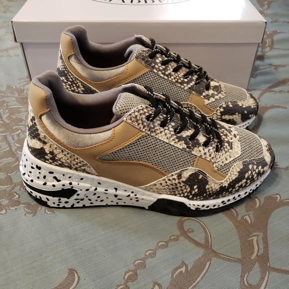 Steve Madden Bena Snake Skin Sneakers - Picture 3 of 8